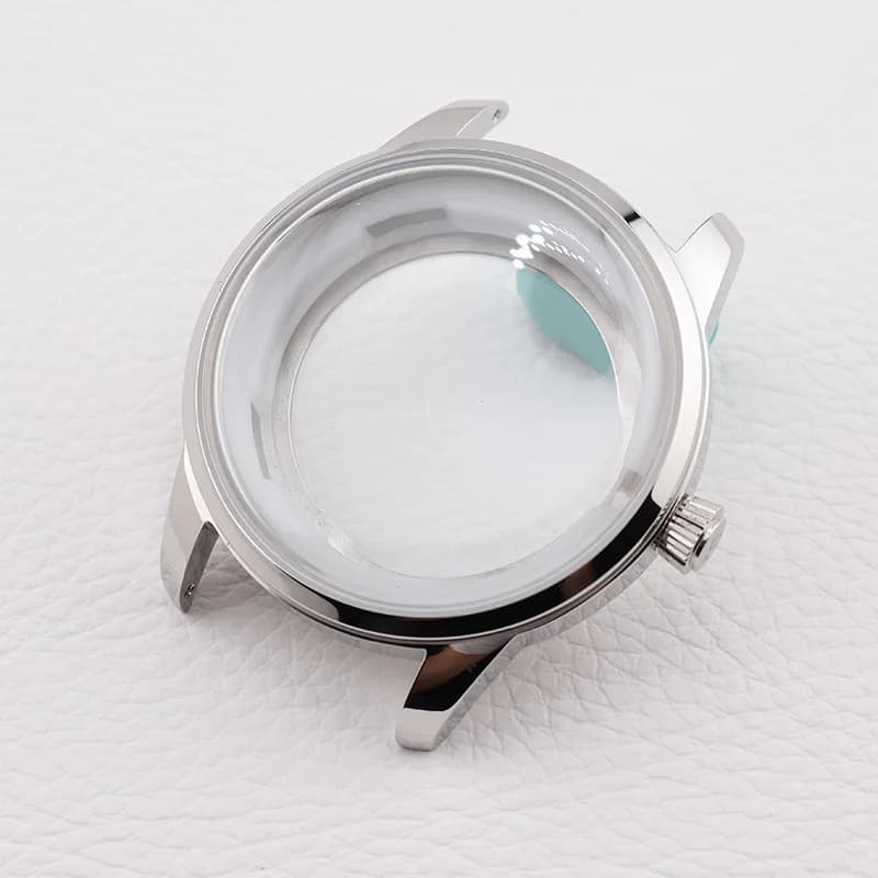 NH35 Case 40mm Cocktail Time Silver Polished Side Watches Cases for Seiko Mod Presage NH34 NH38 Mechanical Watch Modify Case