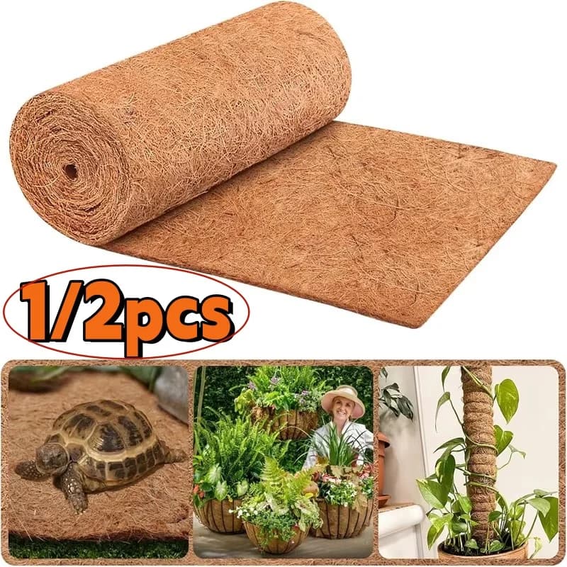 Plant Fiber Roll Natural Reptile Carpet Mat Reptile Bedding Supplies Insulation Flowerpot Basket Coconut Coir Liner Sheet Coco