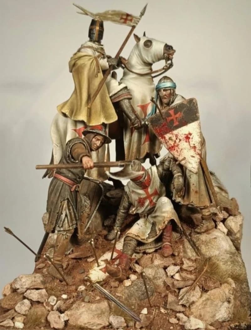 1/24 Scale 75mm DieCast Resin Figure Model Kit Ancient Crusades Campaigns Hobby Miniature Toys Unassembled Unpainted DIY Diorama