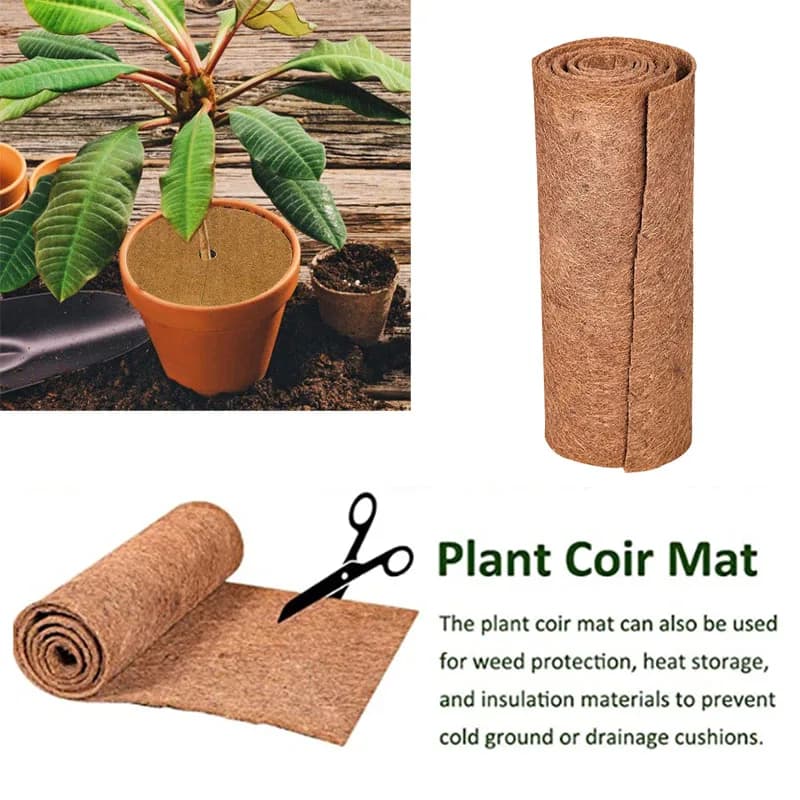 Coconut Liner Sheet Coco Plant Fiber Roll Natural Carpet Mat Reptile Bedding Supplies Winter Insulation Flowerpot Basket Supply