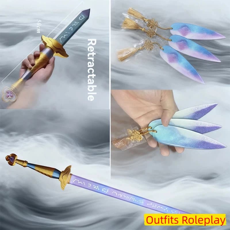 Symbol Sword for Rumi,Zoey Darts, Upgraded Outfits Roleplay Hunters Cosplay Prop Women Men Festival Carnival Costume Accessories