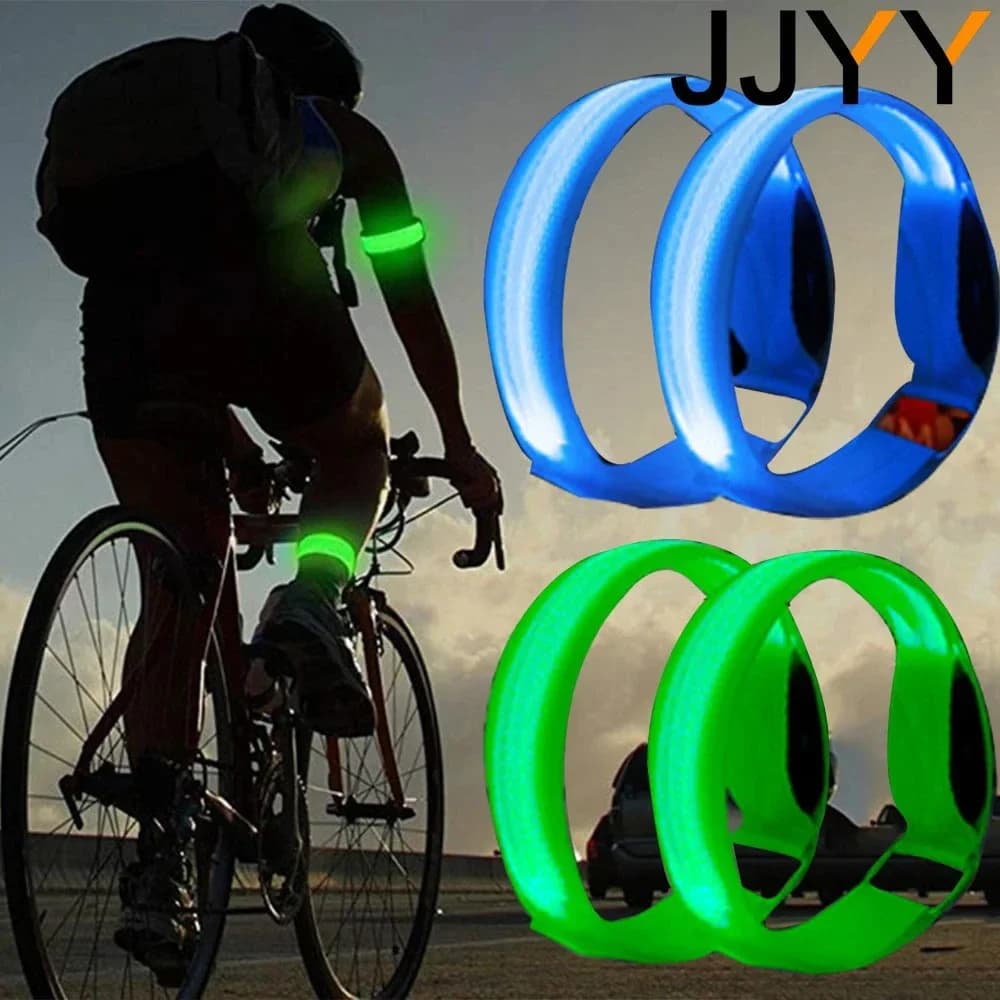 Outdoor Sports Night Running Armband LED Light USB Rechargeable/Battery Safety Belt Arm Leg Warning Wristband Cycling Bike