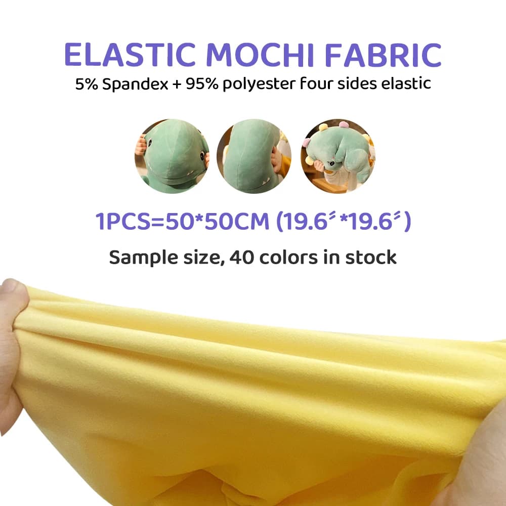 40colors 50x50cm Stretch Mochi Smooth Minky Fabric Hopen 95% Polyester 5% Spandex Stretch 4 Side Plush Fabric For Diy Sewing Toy