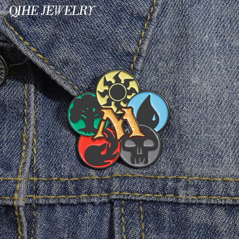 Funny Magic Party Card Game Brooch Enamel Pin Custom Cartoon Metal Badge Lapel Backpack Punk Jewelry Gift for Friend Accessories