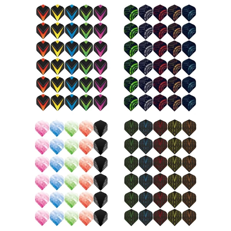 30Pcs/Set Standard Dart Flights Professional Darts Accessories Kit PET Flight Durable Feather Replacement Tail Wing