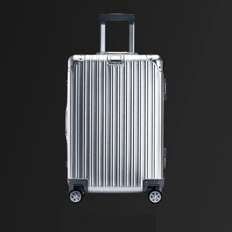 100% Aluminum-Magnesium Alloy Suitcases 20/24/26/29 Inch Lightweight Spinner Luggage TSA Lock Durable Travel Bag