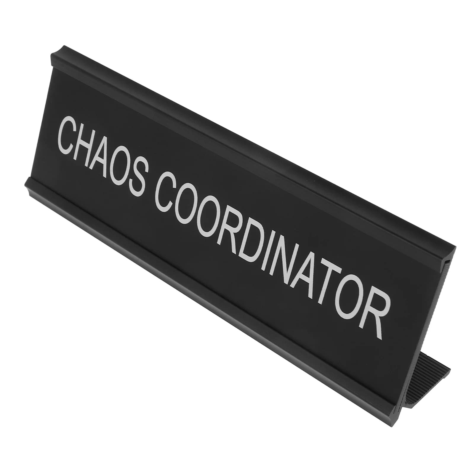 Position Card Chaos Coordinator Office Decor Desk Sign Funny Signs Work Supplies for Women Metal Name Plate Counter