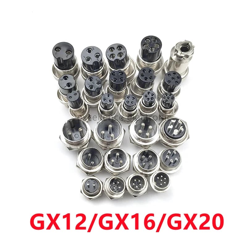 GX16 GX12 GX20 2P/3/4/5/6/7/8 Pin Female Male Air Aviation Connector Power Cable Electrical Plug Socket