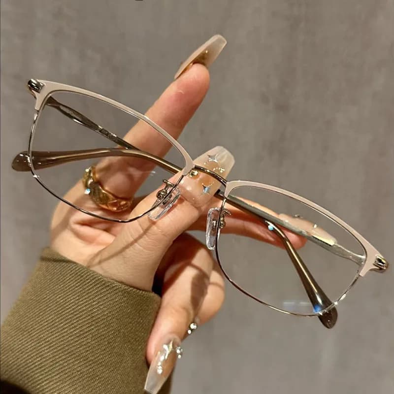2026New Reading Glasses Man Woman Antiblulet, Glasses Fashion Versatile Retro Reading Eyeglasses Unisex Metal Frame Readers Tren