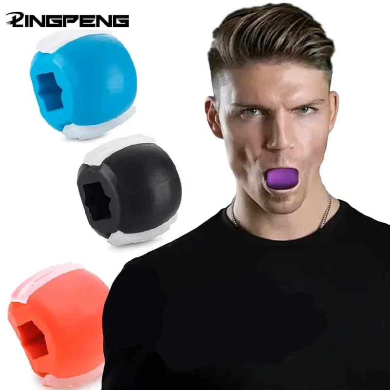Silica Gel Face Fitness Ball Jaw Exerciser Facial Toner Reduce Double Chin Relax Ball Gym Fitness Training Jawline Simulator