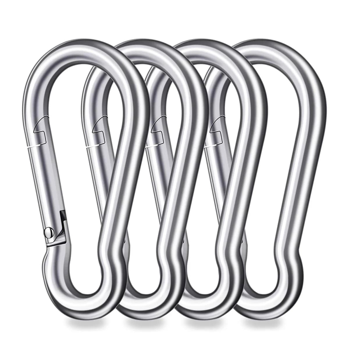 M4 M5 M6 M8 M10 304 Stainless Steel Spring Snap Ring Buckle Outdoor Hook-key Safety Hook Ab Hoist Chain Pet Accessories Rop Alu