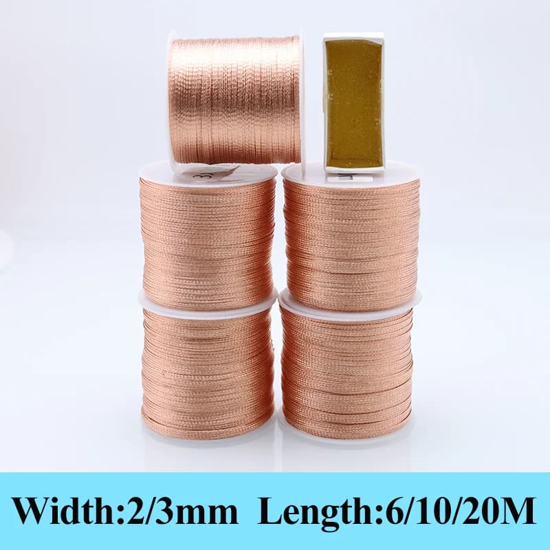 6/10/20M Desoldering Wire Mesh Copper Braid Welding Solder Remover and Soldering Flux Solder Rosin Lead Free Paste for PCB Board