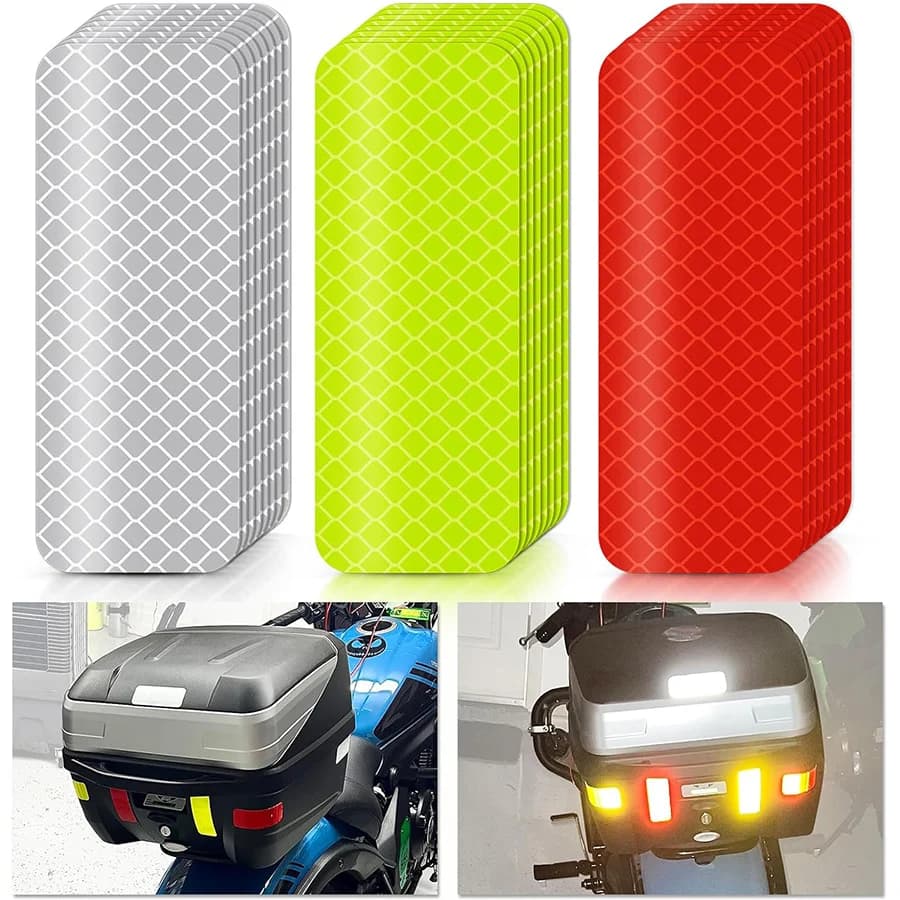 10 Reflective Stickers, Warning Safety Reflective Stickers, Pet Safety Warning Stickers 1.18 X 3.25inch Waterproof Night Vision Stickers, Suitable for