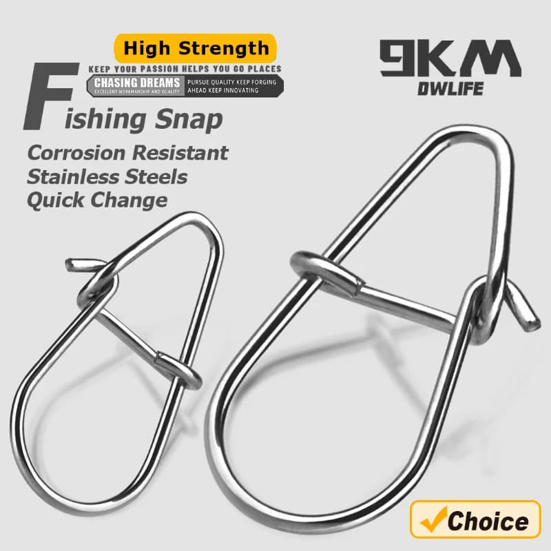 Fishing Snaps 50~200Pcs Fishing Clips Fast Crankbait Snaps Fishing Lures Connectors Saltwater Fishing Duo Lock Lure Stainless