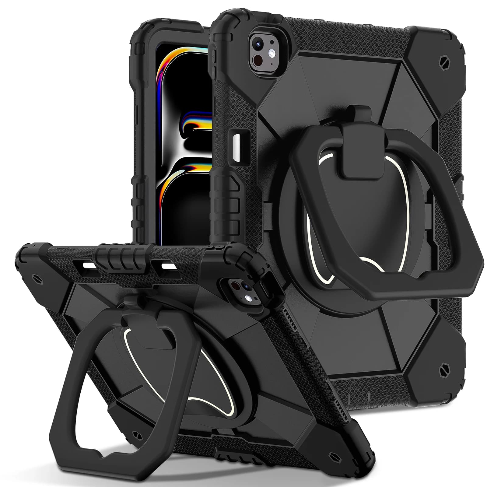 360 Rotation Stand Tablet Case For iPad Pro 2025 Air 4 5 6 7 8 9 10th Generation Mini 10.9 13 11 inch Shockproof Cover
