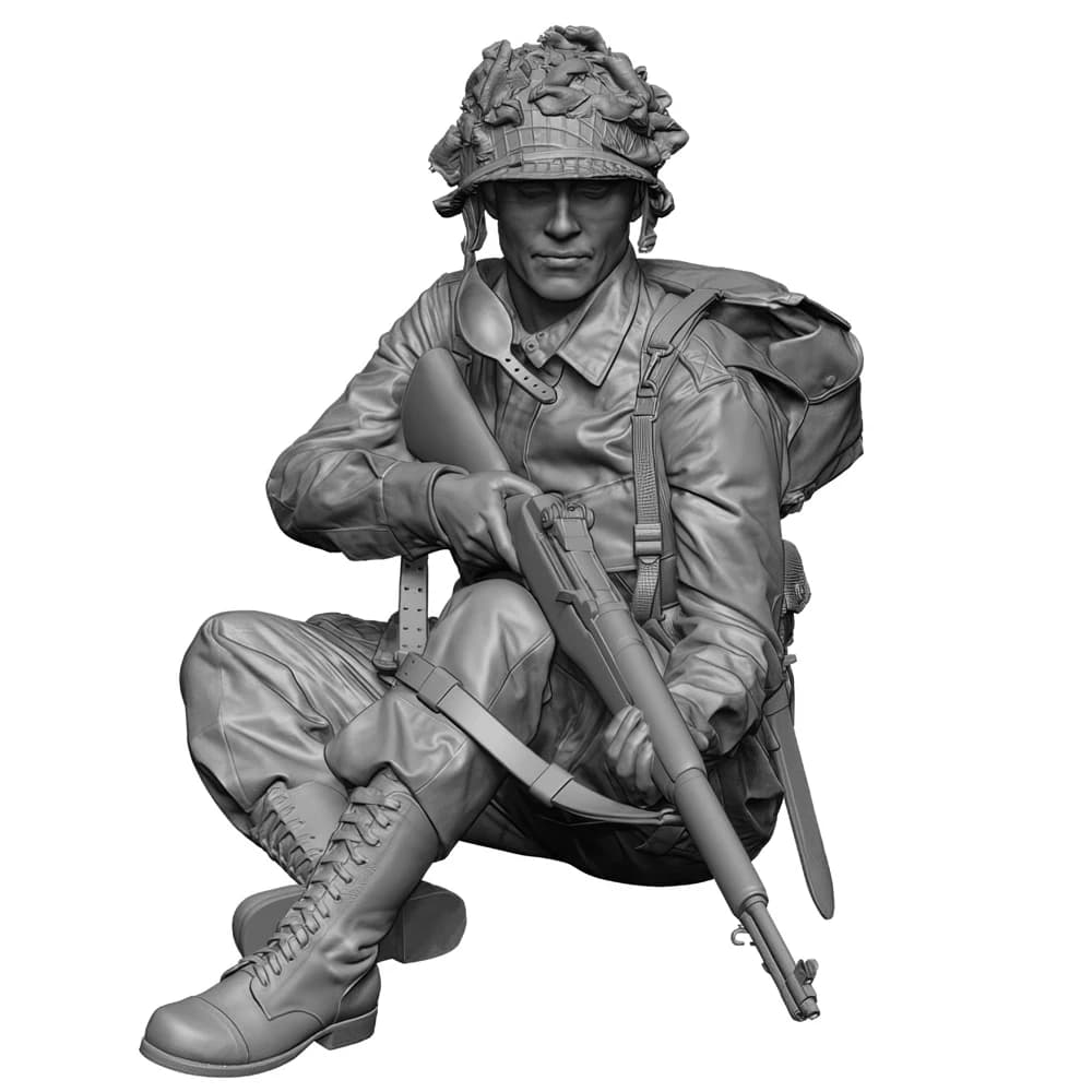 Resin Model figure soldier, 1/35 WW2 US Soldier, Para 6, GK, WWII Military theme, Unassembled and unpainted kit