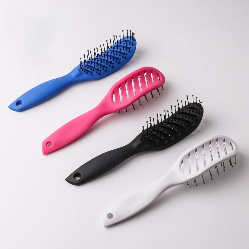 Hair Comb 9-Row Detangling Hair Brush Styling Hairbrush Straight Curly Wet Hair Scalp Massage Brush Women Barber Accessories