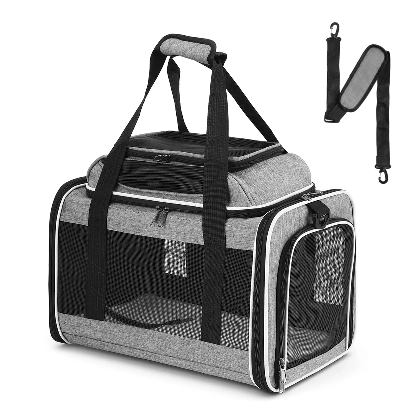 Cat Carrier Backpacks Expandable Cat Backpack with Shade Cover, Breathable Mesh Pet Carrier Backpack Bag for Travel Hiking Campi