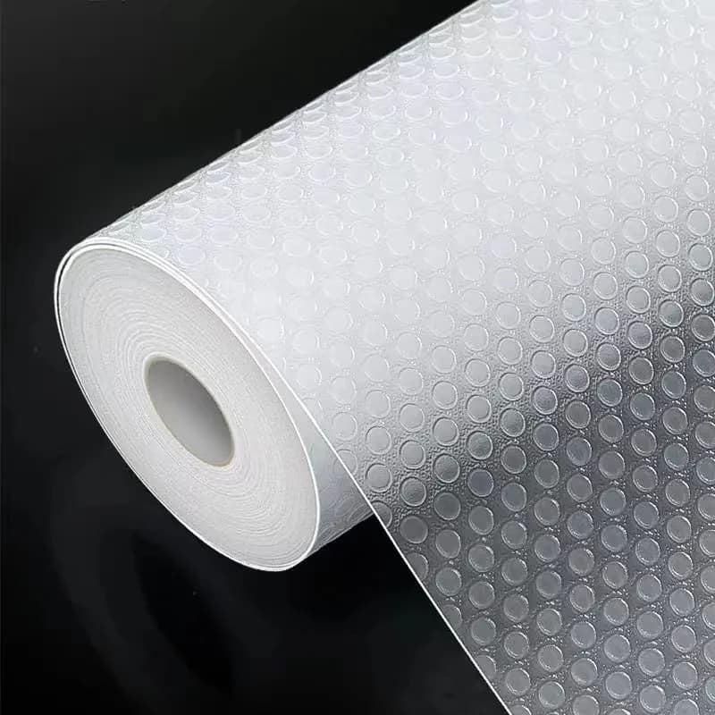 Water Drop Pattern Kitchen Cabinet Liner Eva Waterproof Refrigerator Mat Placemat Non-Sticky Easy to Clean Drawer Liner Moisture-Proof and