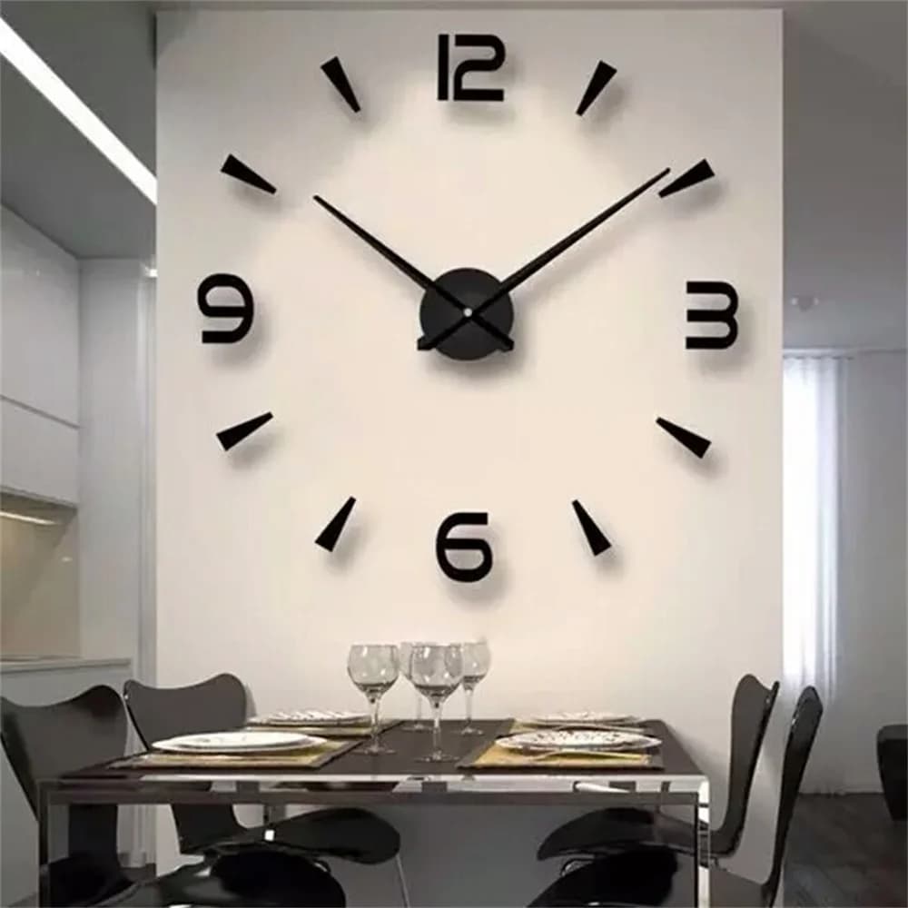 Large 3D Wall Clock Luminous Classic Wall Clocks DIY Digital Clock Wall Watches Stickers Silent Clock for Home Living Room Table