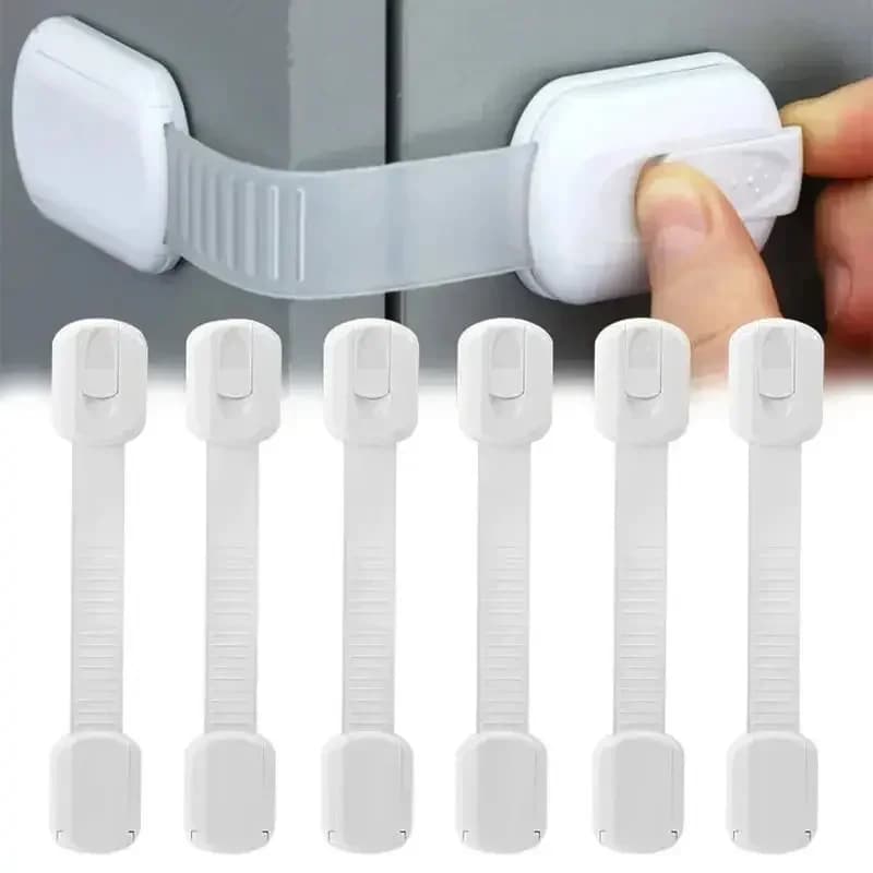 Baby Safe Straps Baby Safety Lock Drawer Child Safety Cabinet Locks Adhesive Cabinet Drawer Door Latches