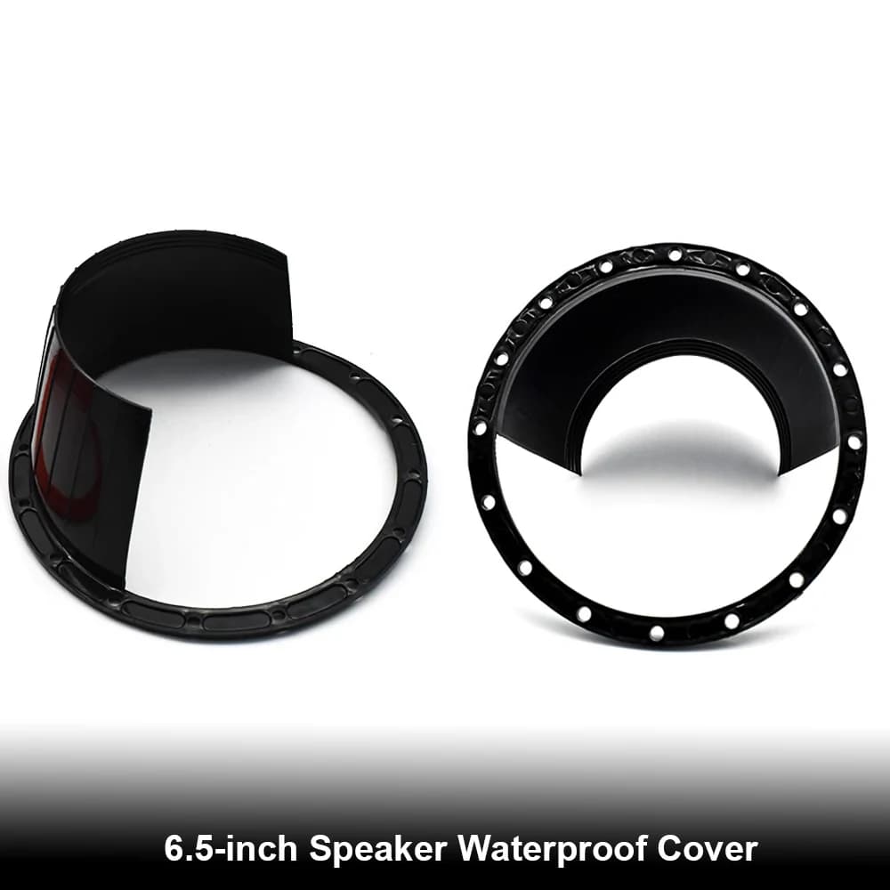 2Pcs Car Audio Refit 6.5-inch Speaker Waterproof Cover Audio Rust Protection Pad Speaker Waterproof Cover Black Red Universal
