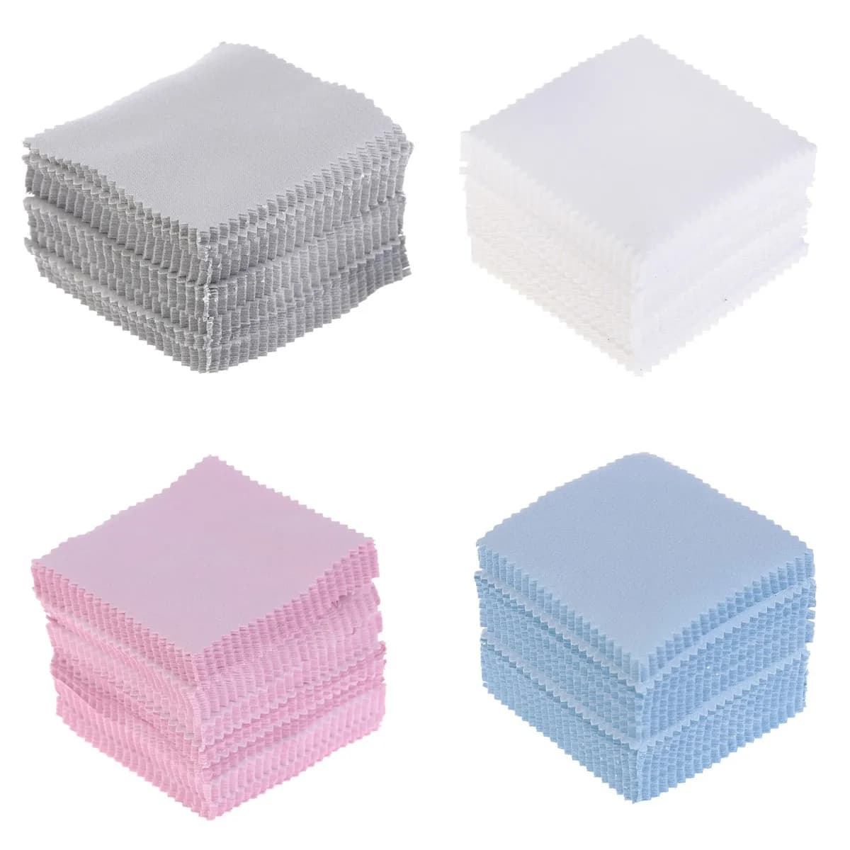10pcs/100pcs Polish Polishing Cloth Cleaning Polishing Cloth Soft Clean Wipe Wiping Cloth For Silver Gold Jewelry Tool