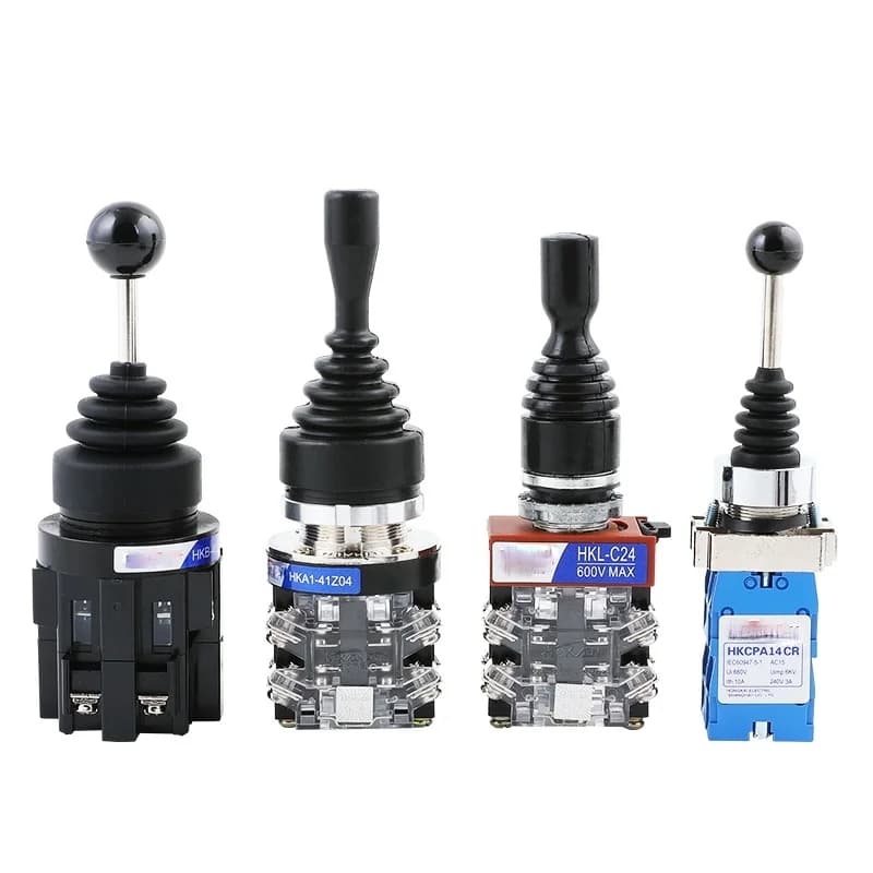 Inductrial Joystick Switch 2/4 Directions Momentary Latching 4 Position 4NO Self Reset Wobble Stick Monoleber HKA1 Cross Switch