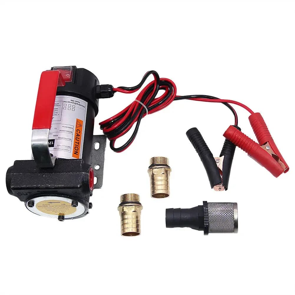 40L/Min Self-priming Diesel Pump 12V 175W Electric Oil Pump Fuel Transfer Pump Diesel Suction Pump Barrel Pump with Filter