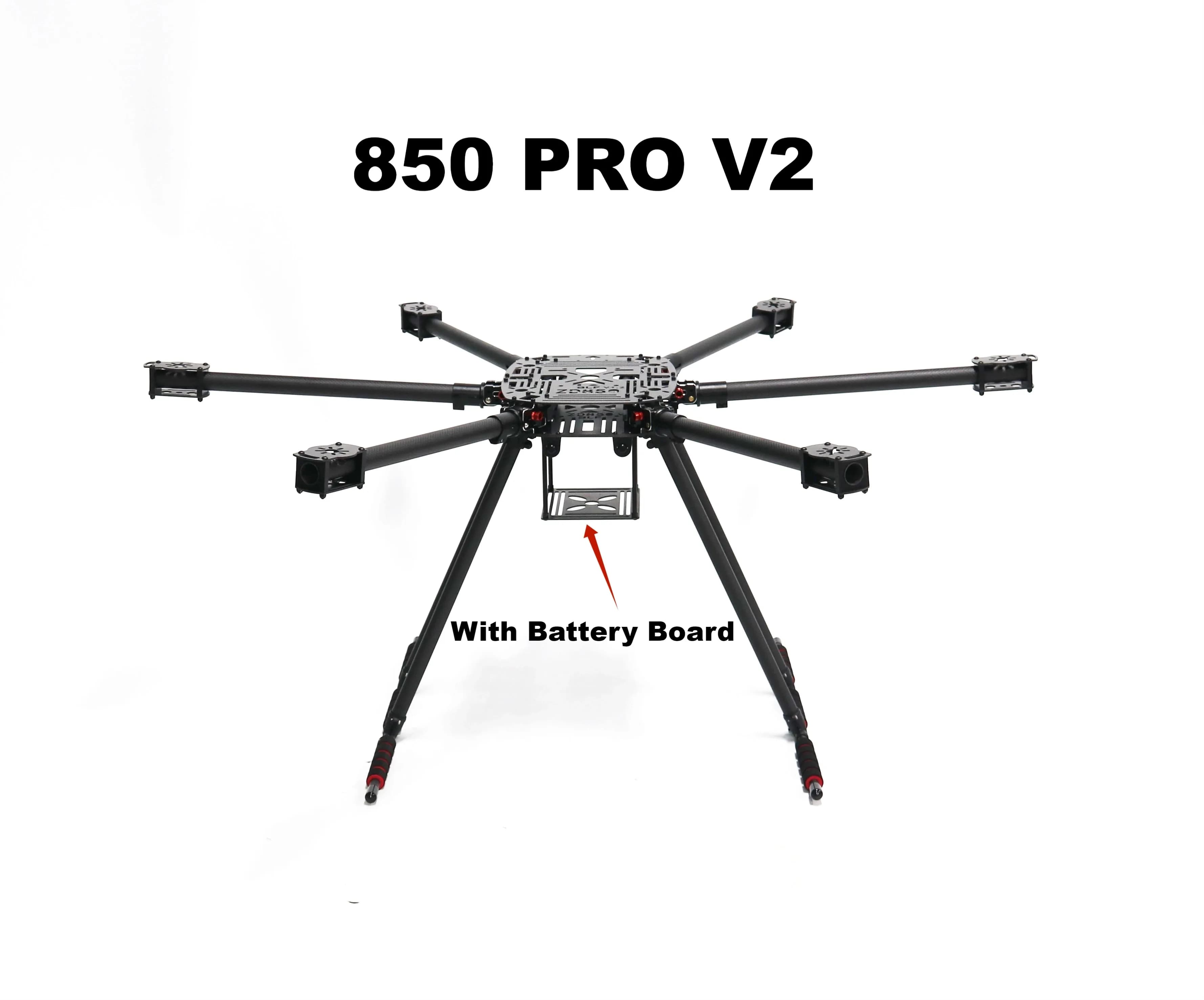NEW ZD850 PRO V2 Full Carbon Fiber ZD850 PRO Frame Kit with Unflodable Landing Gear Foldable Arm for FPV DIY Aircraft Hexacopte