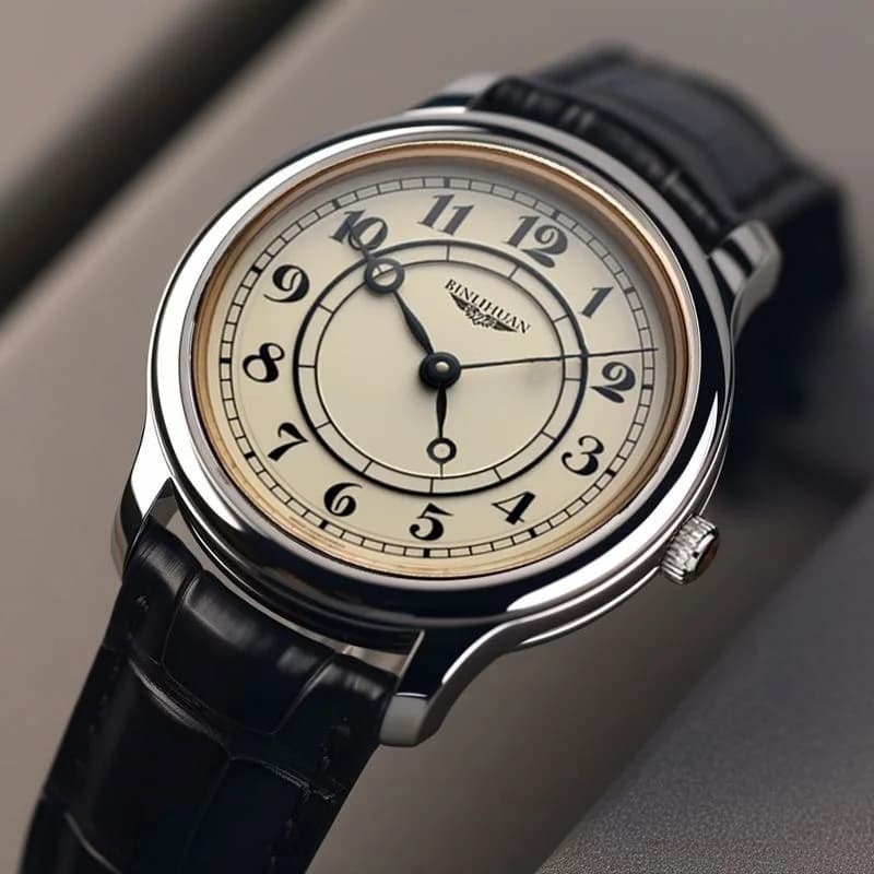 Men Fashion Retro Clock Leather Watch Quartz Analog Business Wristwatch Birthday Gift Daily Decoration