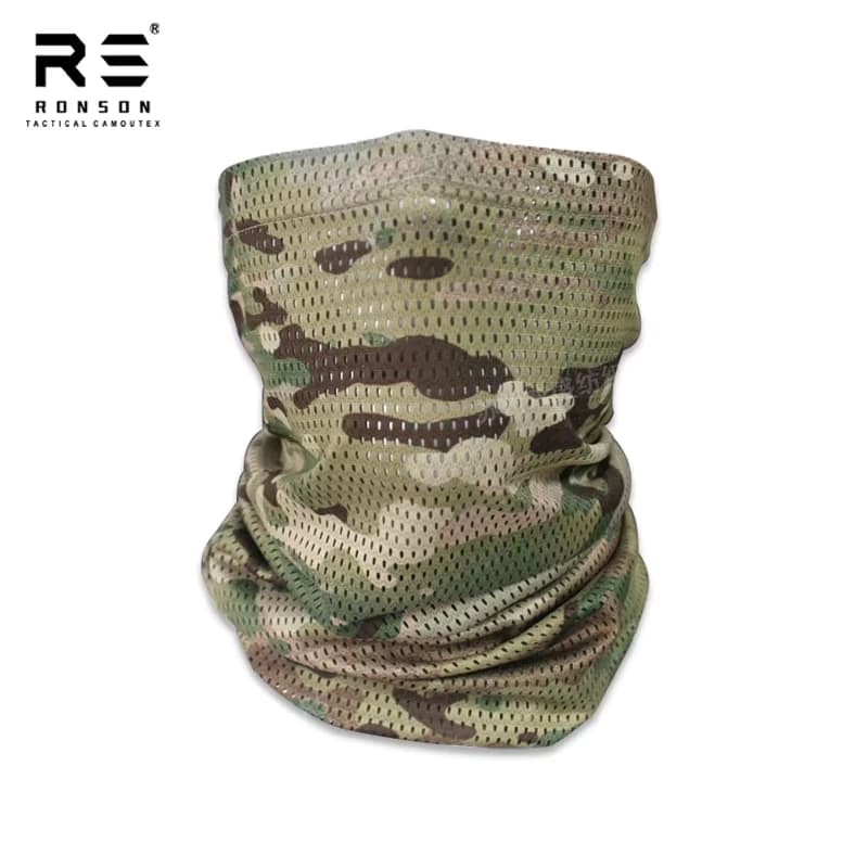 Tactical Camouflage Lightweight Mesh Fabric Sunscreen Mask Scarf Outdoor Sports Breathable Riding Sun Protection Quick Dry