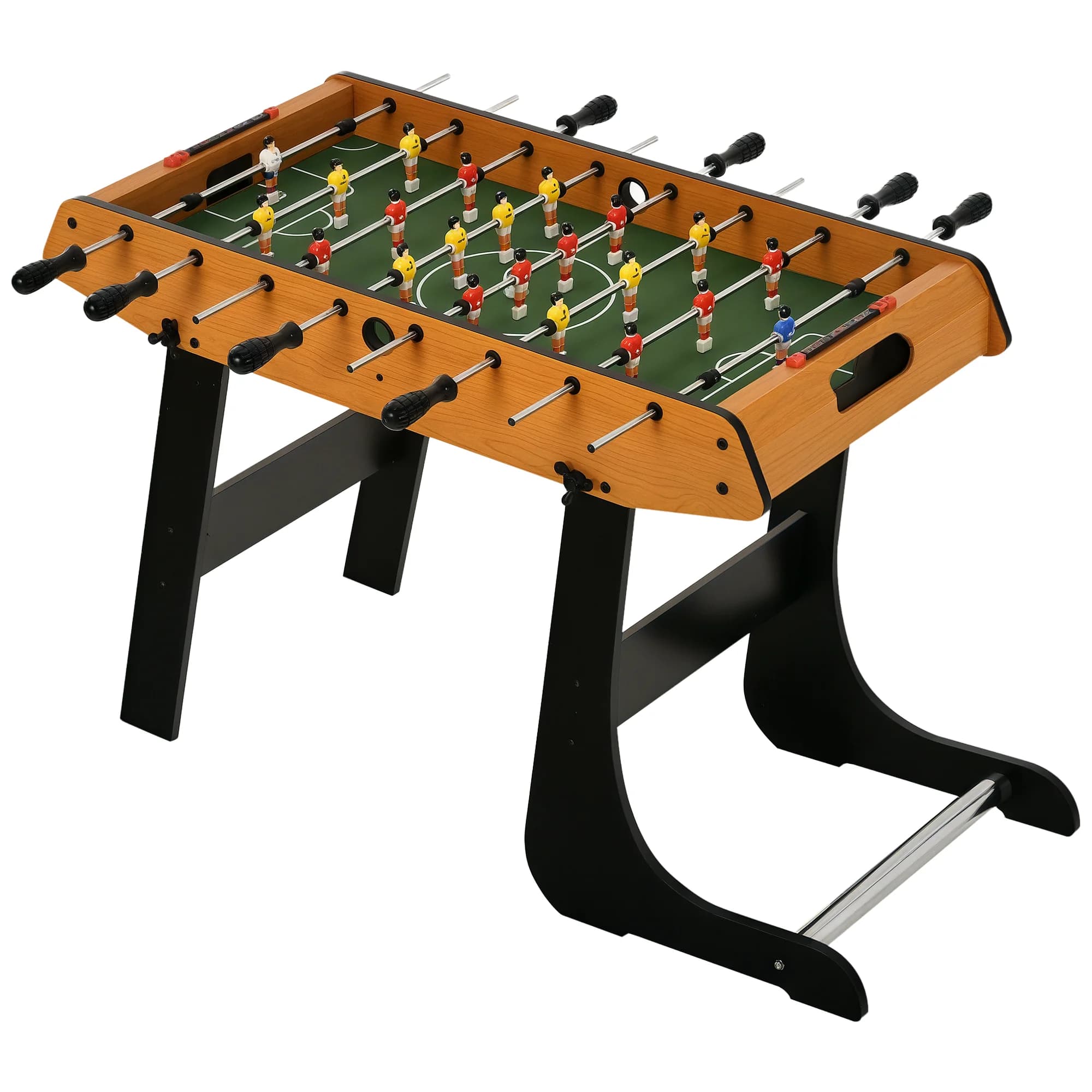 Homcom Folding Foosball Table with 22 Players 98X42X62.5 cm Natural and Black