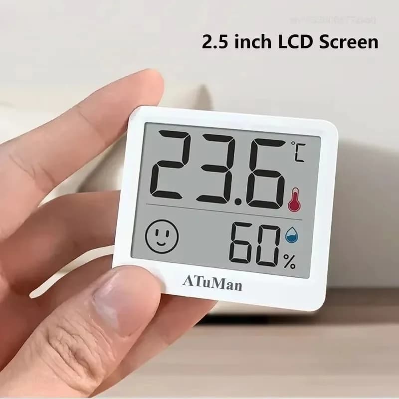 New DUKA Atuman 2.5 Inch LCD Electronic Digital Temperature Humidity Meter Indoor Thermometer Hygrometer Weather Sensor Clock