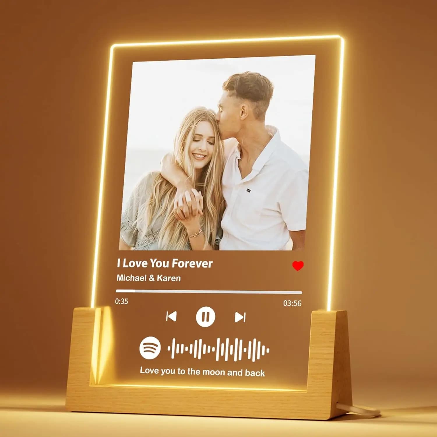 Custom Spotify Music Plaque Gifts For Anniversary Valentine Day Personalized Acrylic Photo Frame Lamp Perfect Mother's Day Gift