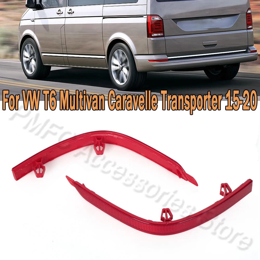 Rear Bumper Reflector Lights Brake Light Stop Lamp Cover Fog Lamp Shell For VW T6 Transporter Multivan Caravelle 2015-2019 2020