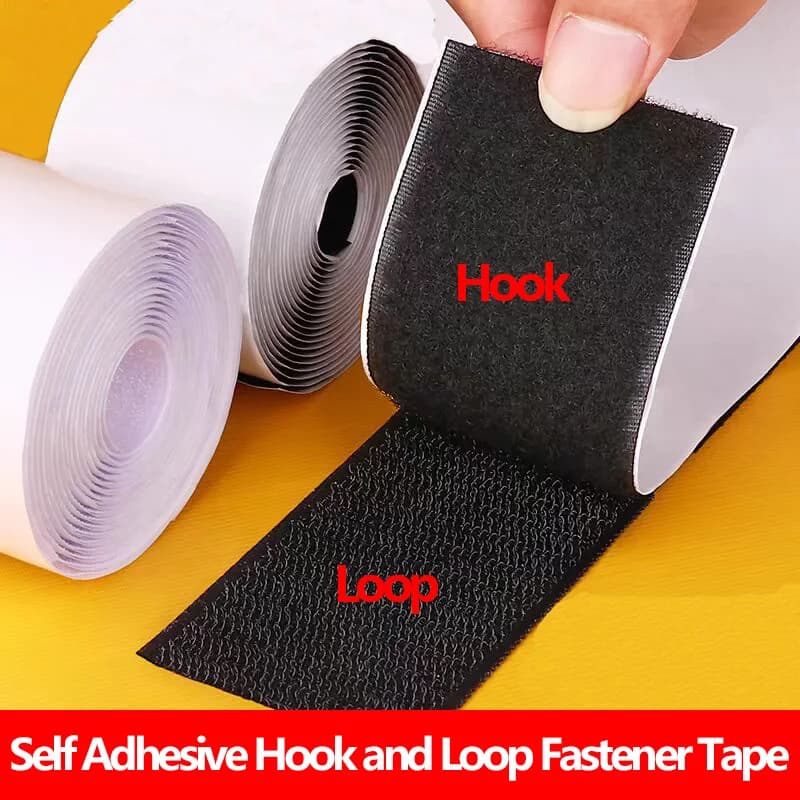 1M/5M Strong Self Adhesive Hook & Loop Tape Double Sided Heavy Duty Velcroes Fastener Tape Width 20-50mm for DIY/Crafts/Clothing