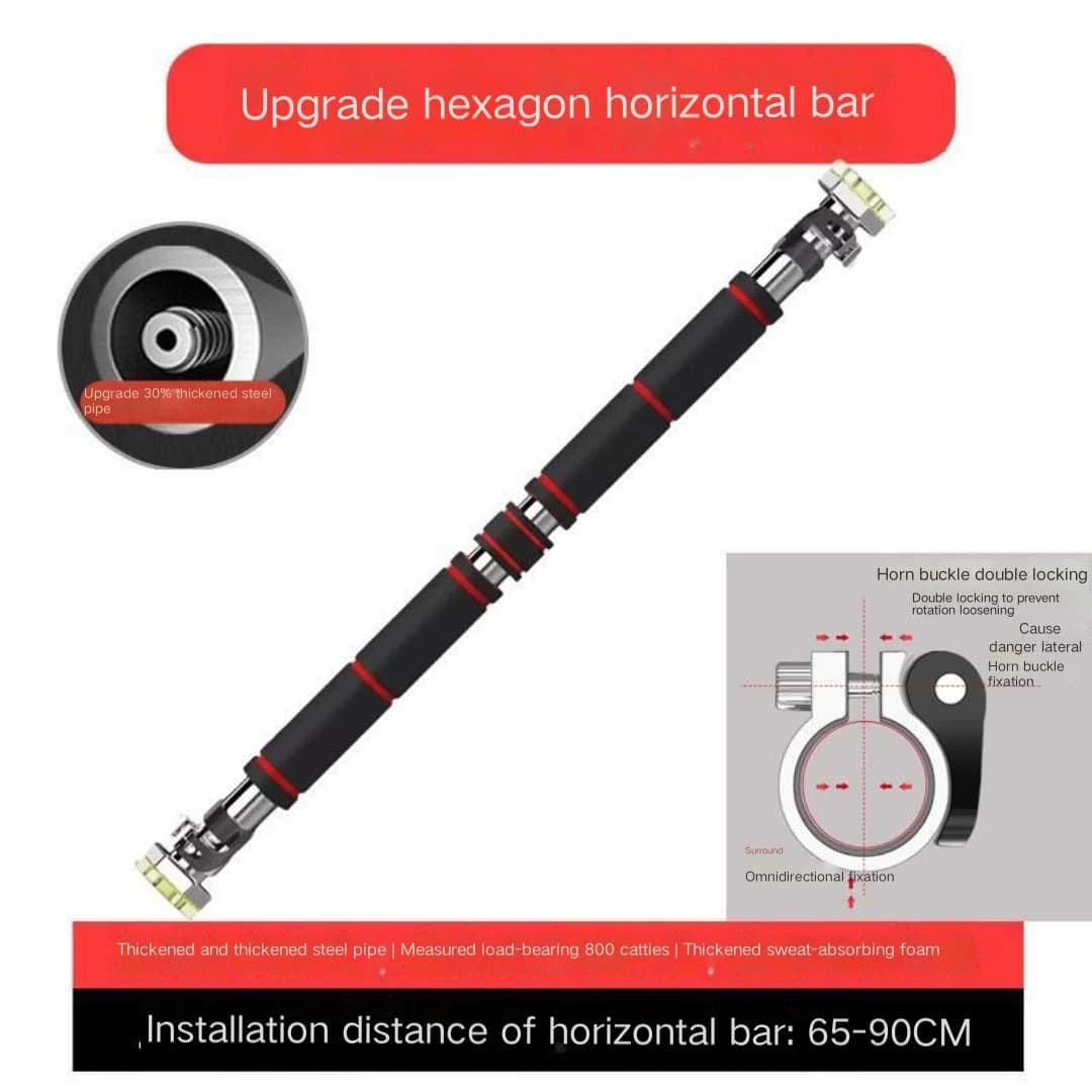 Telescopic Doorway Pull Up Bar Non-Slip Chin-Up Fitness Equipment Adjustable Home Gym Strength Training Heavy Duty For Men Women