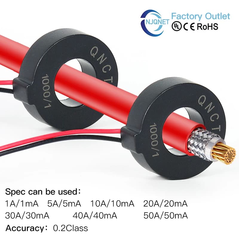 Micro Precision Current Sensor CT QNCT18L 1000 1 50A 50mA 40A 40mA 2000 1 50A 25mA 100A 50mA AC Current Transformer Factory