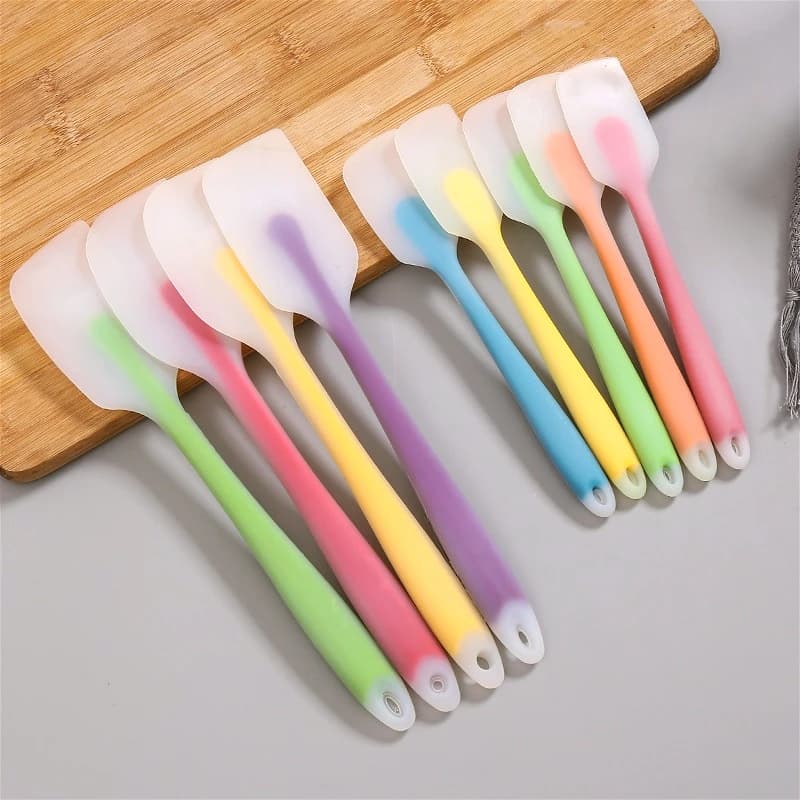 Silicone Spatula Cream Butter Cooking Baking Spatula Heat Resistant Utensils Scrape Decorator Translucent Kitchen Baking Tools