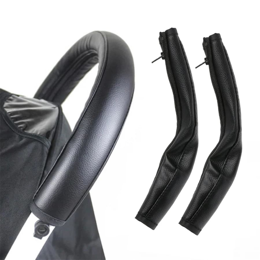 1/2pcs Baby Stroller Accessories Armrests Cover PU Leather Zipper Universal Protective Case Cover Pram Armrest Handle Covers