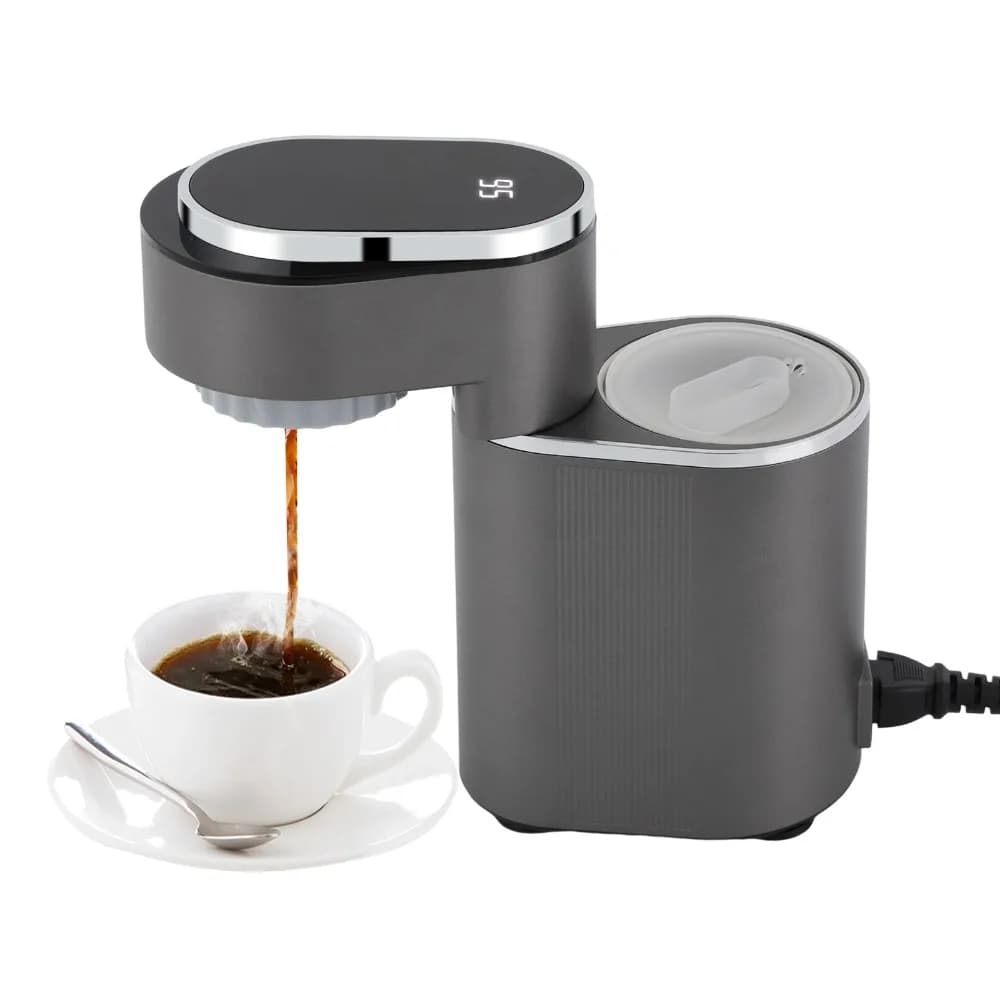 600W Portable Coffee Machine, Mini Espresso Maker with 150ml Tank, Travel Coffee Latte Machine for Home Office Hotel Kitchen