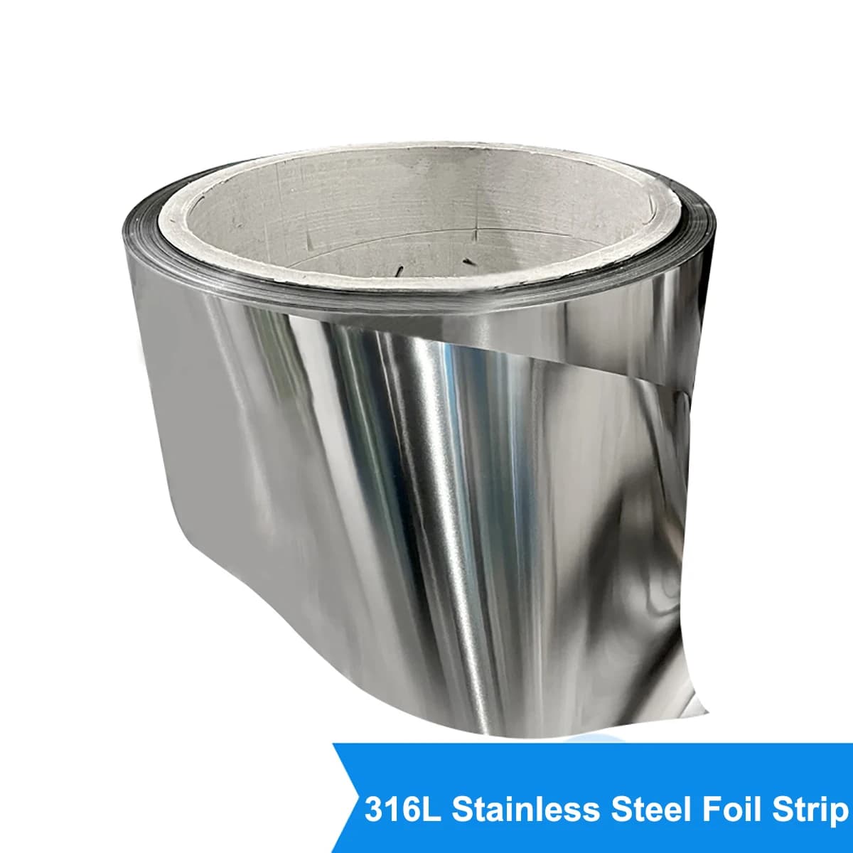 1 Meter 316L Stainless Steel Foil Strip Thin Plate Sheet Width 50 - 410mm Steel Foil Roll Thick 0.01 - 0.5mm Corrosion Resistant