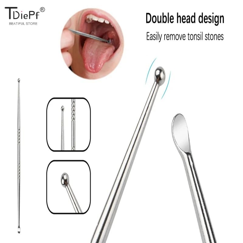 1Pc Tonsil Stone Removal Ear Wax Remover Tool Stainless Steel Remover Mouth Cleaning Care Tools Tonsil Stone Remover Health Care