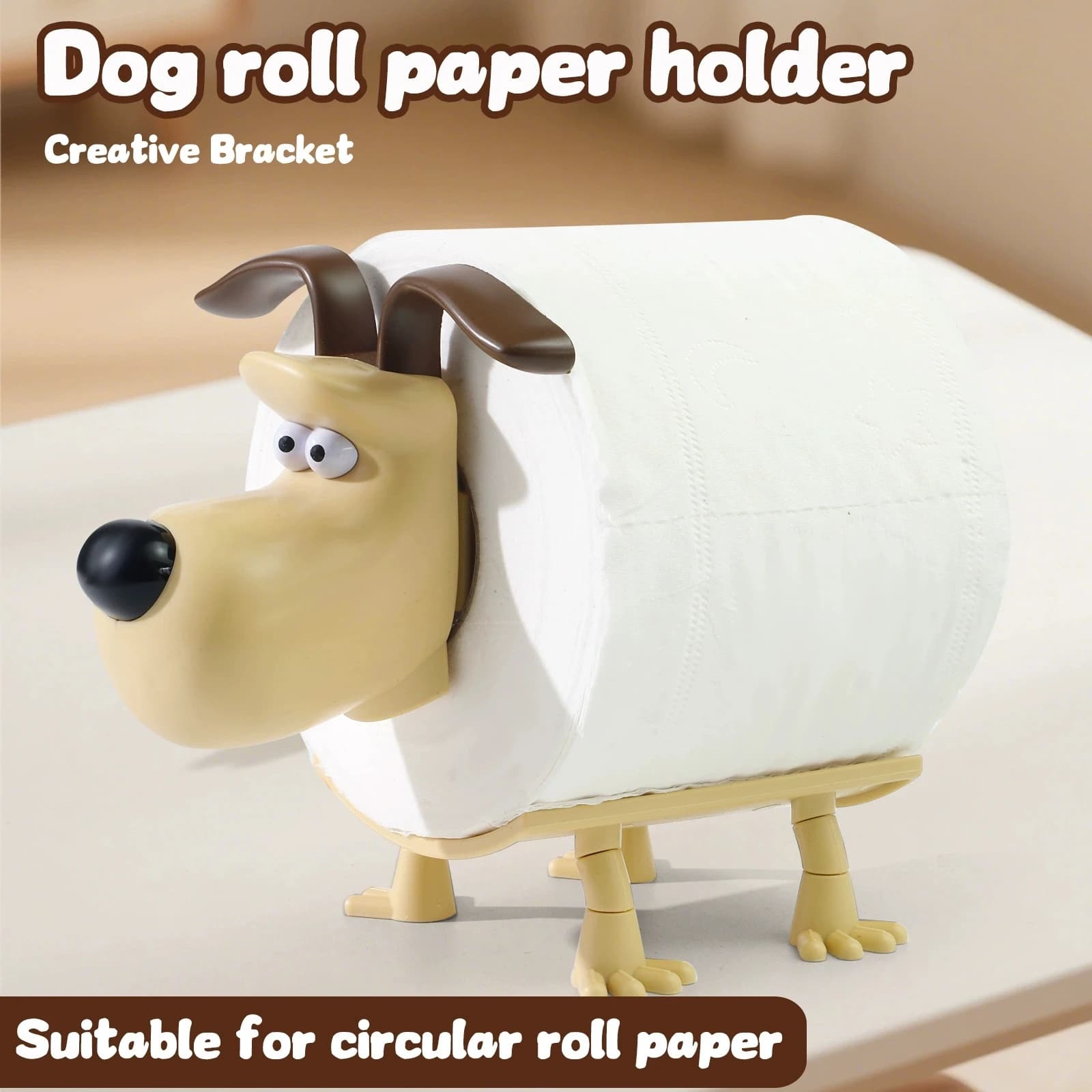 Fun Dog Toilet Paper Holder Home Decor Bathroom Accessory Storage For Toilets For Bathrooms Kitchens Living Rooms Unique Gift