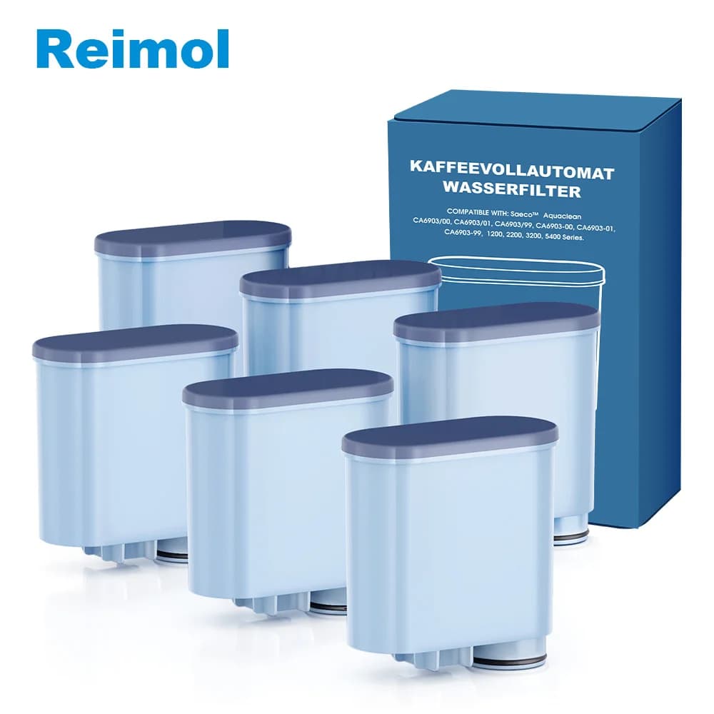 Reimol New 6 Pcs Coffee Machine Water Filter For Philips AquaClean CA6903/10 CA6903/22 Replacement Water Filter For Saeco