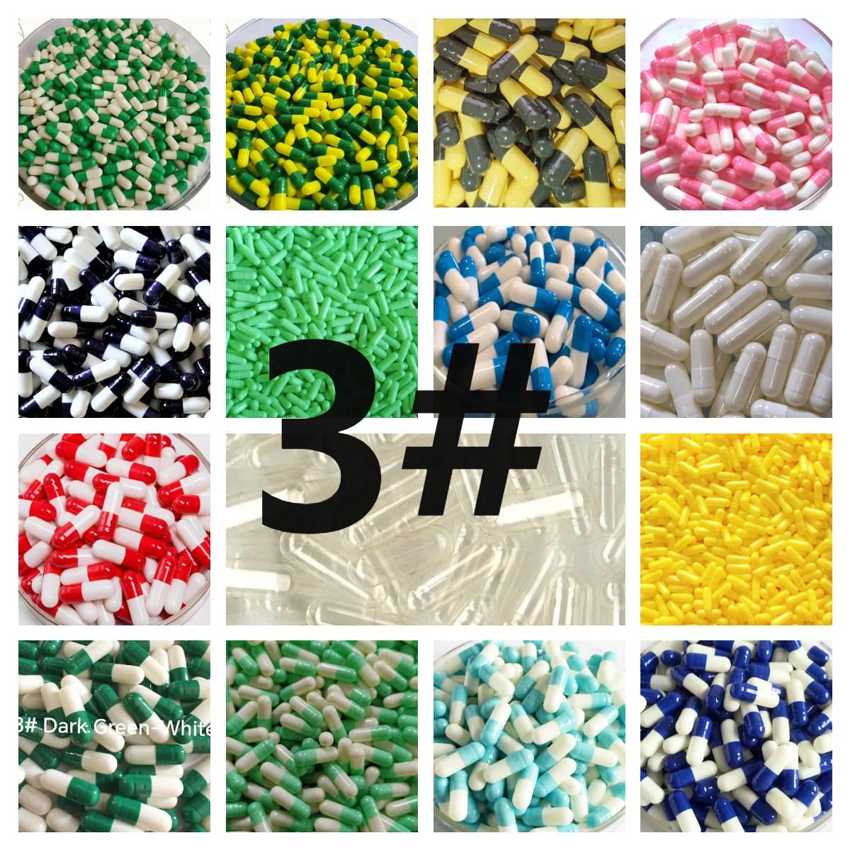3# 10,000PCS,Empty Capsules! White White, Royalblue-White colored Gelatin Empty Capsules,(seperated or closed empty capsules )!