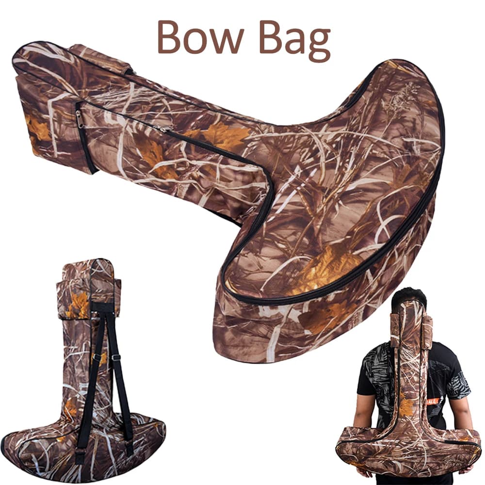 Crossbow Storage Bag T Shape Bow Bag Compound Bow Carry Bag with Arrow Pockets Archery Case for Shooting Hunting