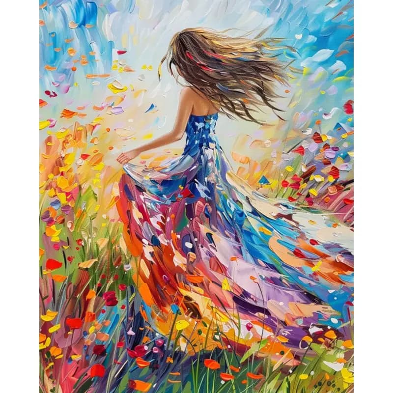 GATYZTORY 40x50cm Painting By Numbers DIY Paint Kit Drawing Girls Picture Painting Numbers For Adults Decorative Paintings
