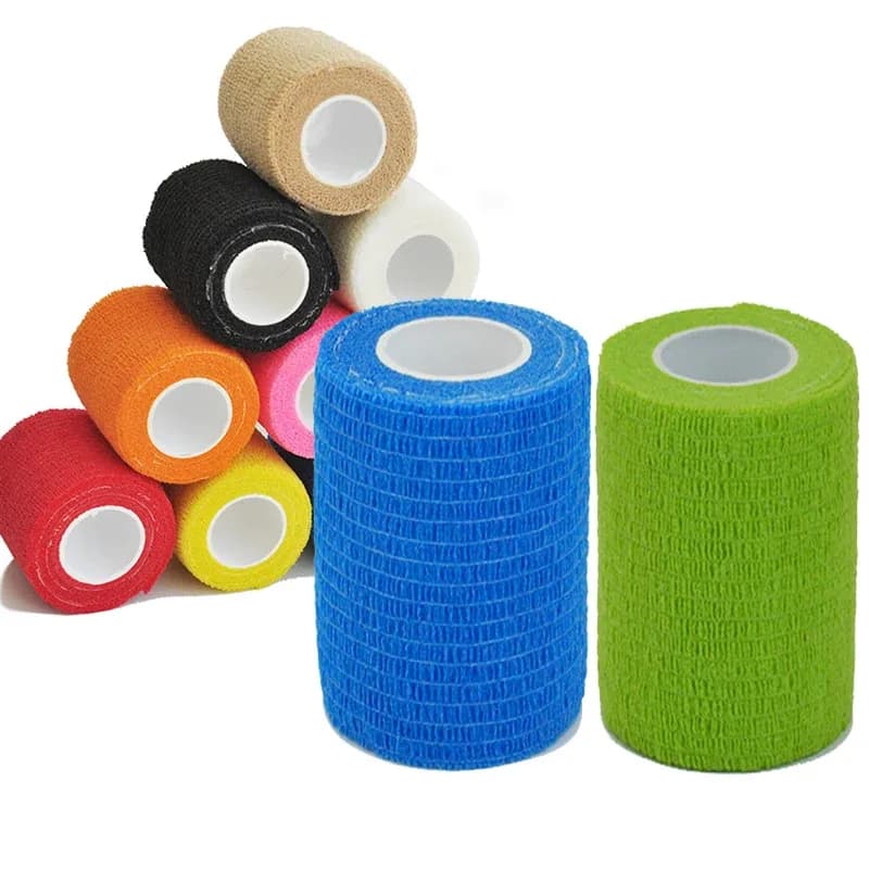 1/4pcs 2.5/5/7.5/10cm*4.8m Non Woven Elastic Self Adhesive Bandage Cohesive Bandage for Sports Fixing Finger Wrist Leg